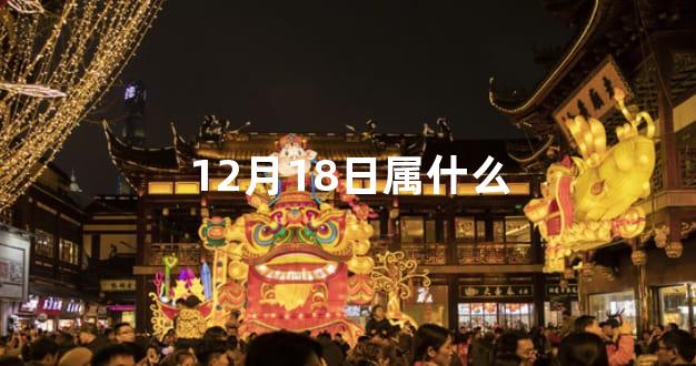 12月18日属什么