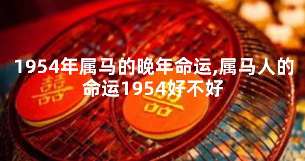 1954年属马的晚年命运,属马人的命运1954好不好