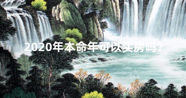 2020年本命年可以买房吗？