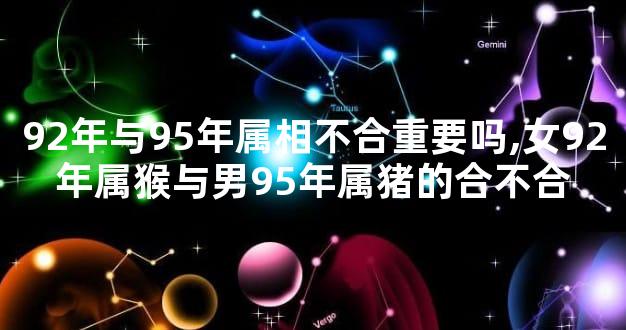 92年与95年属相不合重要吗,女92年属猴与男95年属猪的合不合