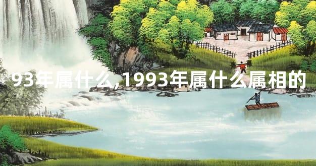 93年属什么,1993年属什么属相的