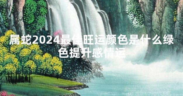 属蛇2024最佳旺运颜色是什么绿色提升感情运